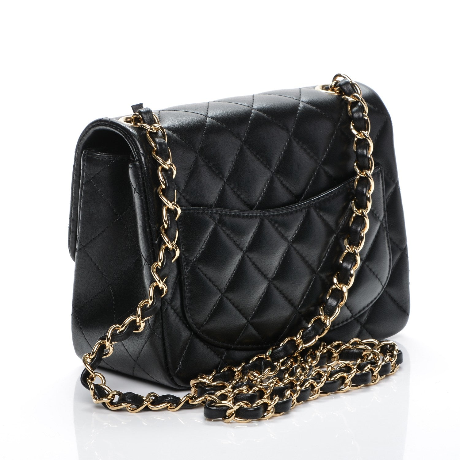 Chanel Lambskin Quilted Mini Square Flap Black 3 of 7
