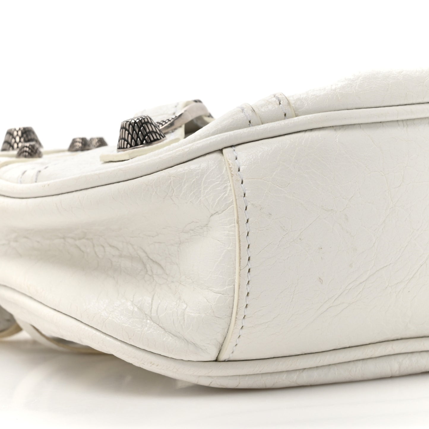 Agneau Arena Le Cagole Shoulder Bag XS Optic White