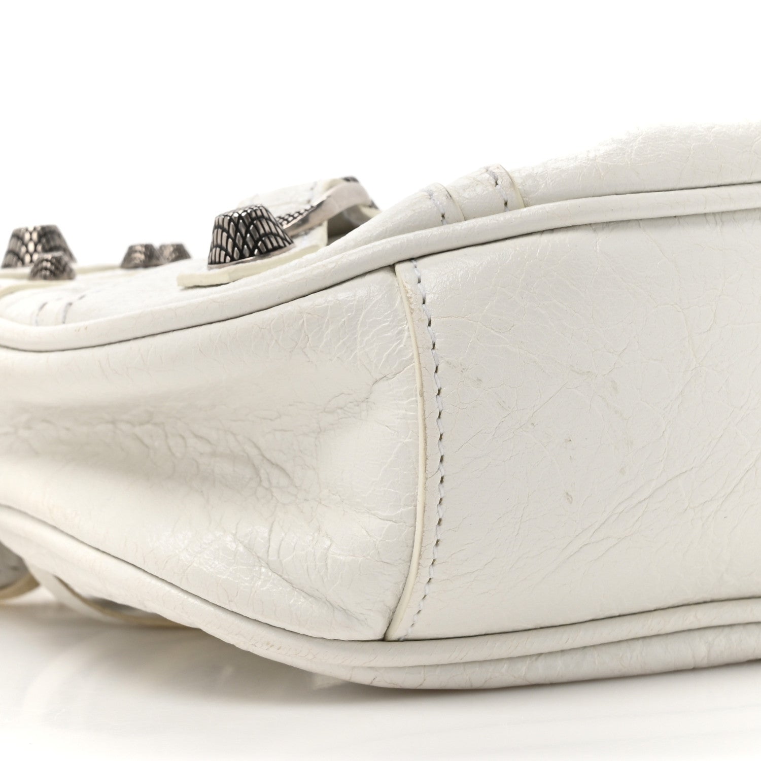 Balenciaga Agneau Arena Le Cagole Shoulder Bag XS Optic White 10 of 13