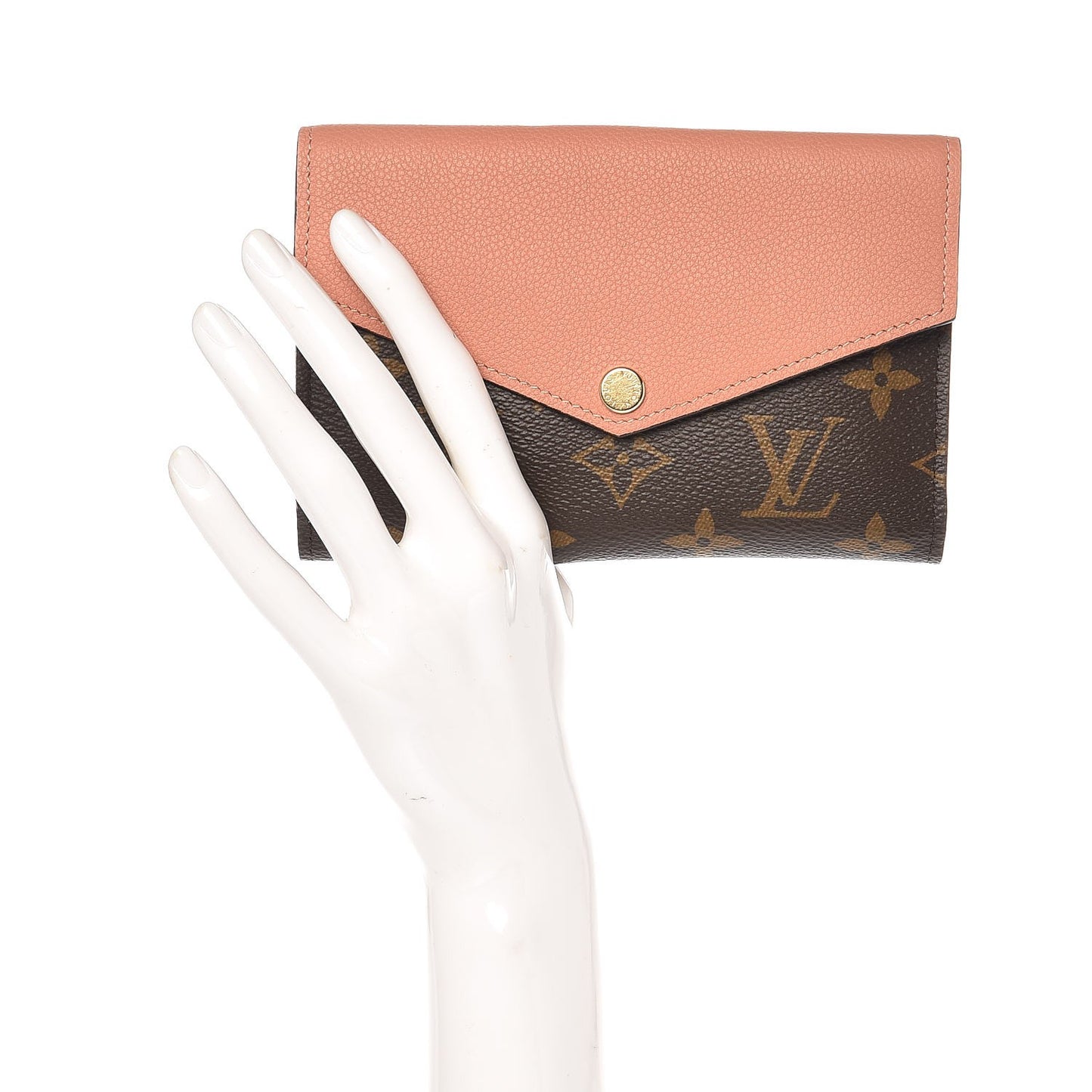 Monogram Pallas Compact Wallet Peach