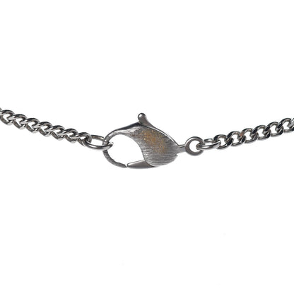 Chanel Baguette Crystal CC Necklace Silver 4 of 4