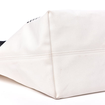 Versace Canvas Logo Tote Black White 6 of 17