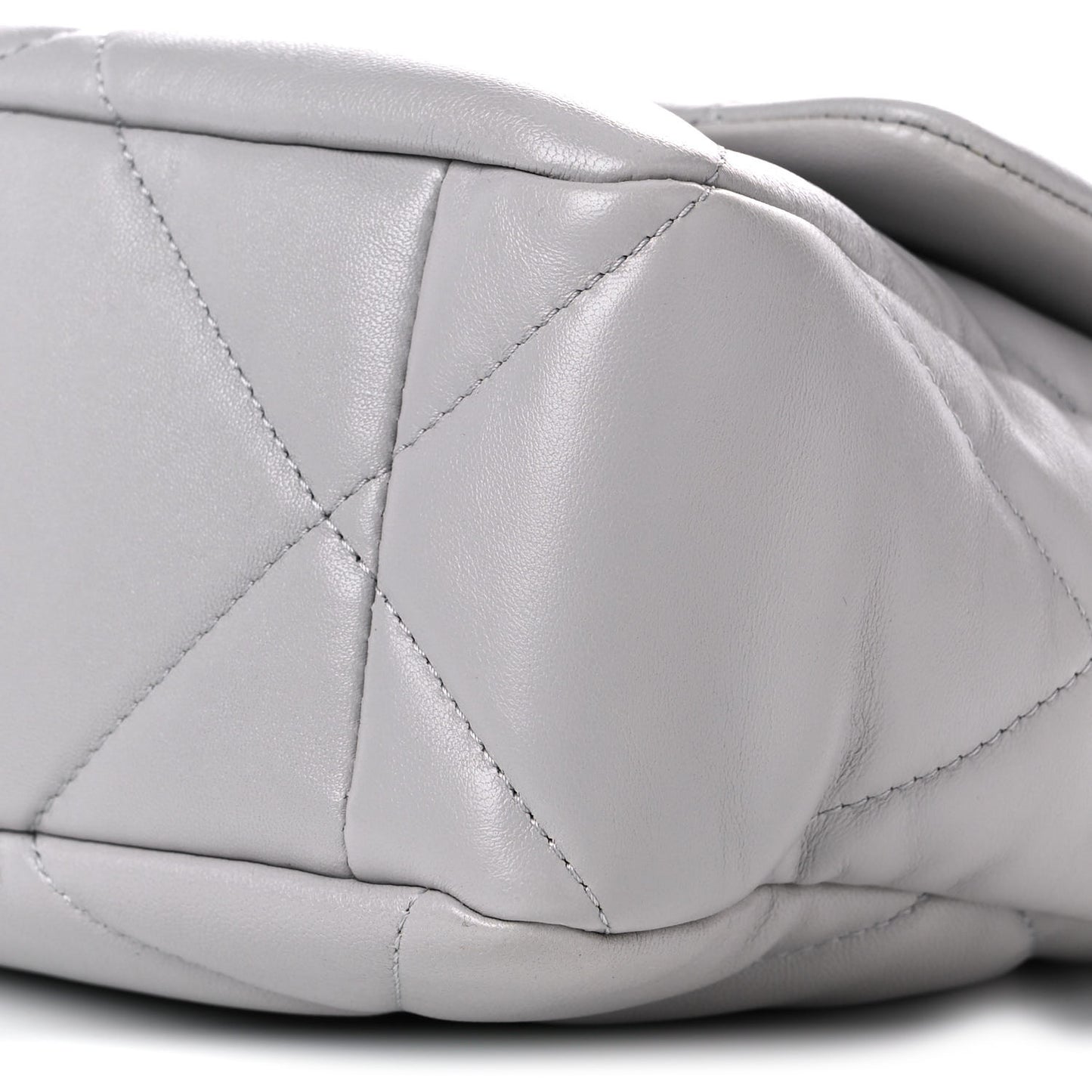 Lambskin Quilted Large Chanel 19 Flap Grey