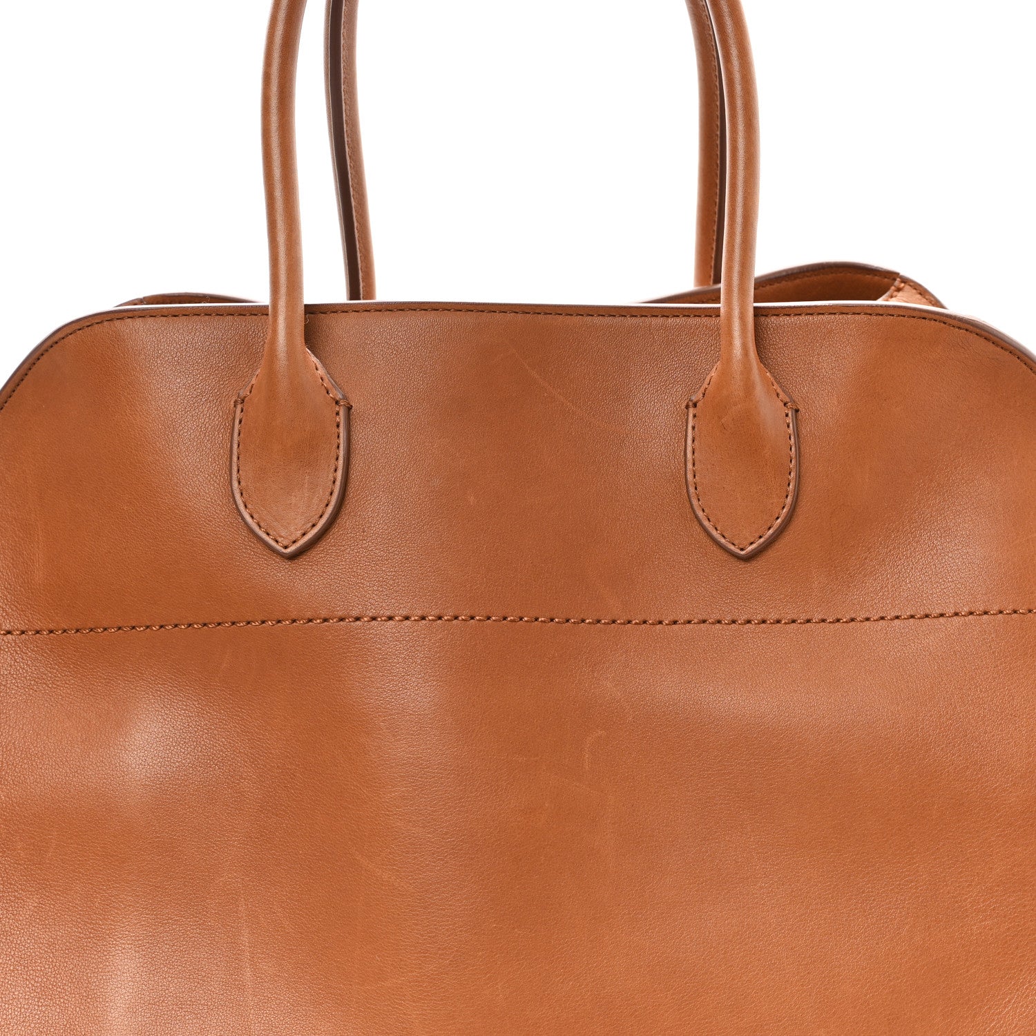 The Row Polished Saddle Calfskin Soft Margaux 15 Cuir 6 of 9