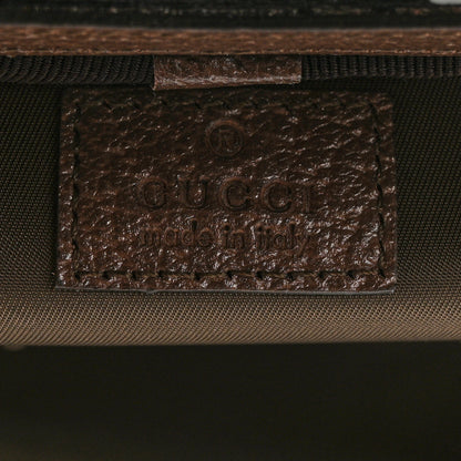 Gucci GG Supreme Monogram Textured Calfskin Web Ophidia Vanity Cosmetic Case Beige Ebony New Acero 6 of 9