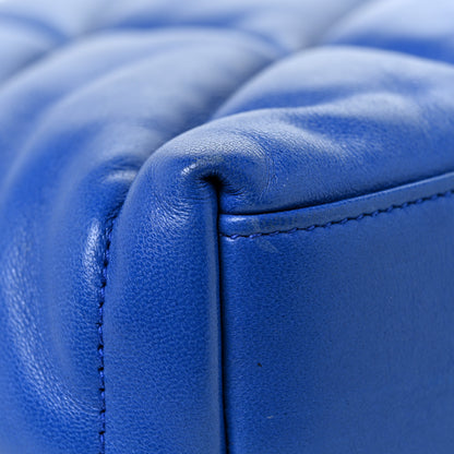 Saint Laurent Lambskin Quilted Small Loulou Puffer Monogram Chain Satchel Majorele Blue 13 of 19