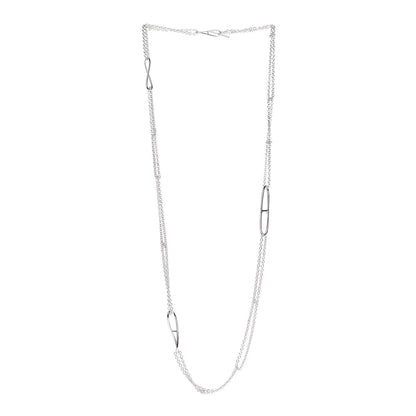 Hermes Sterling Silver Looping Necklace 3 of 4