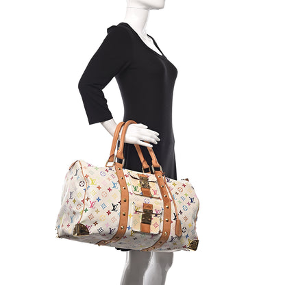Louis Vuitton Monogram Multicolor Keepall 45 White 2 of 16