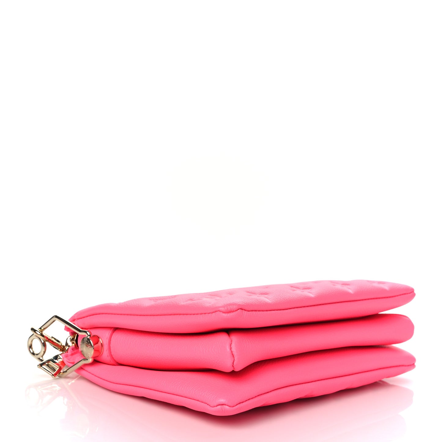 Calfskin Embossed Monogram Coussin BB Rose Fluo