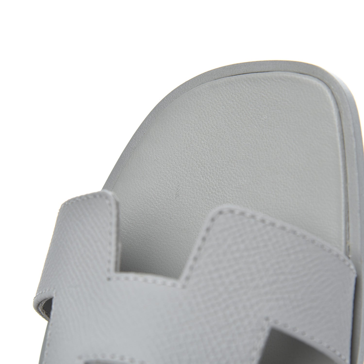 Hermes Epsom Oran Sandals 37 Bleu Glacier 11 of 14