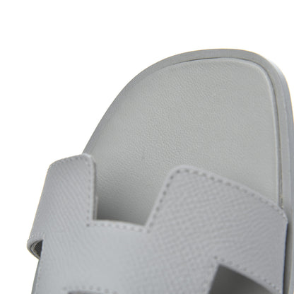 Hermes Epsom Oran Sandals 37 Bleu Glacier 11 of 14