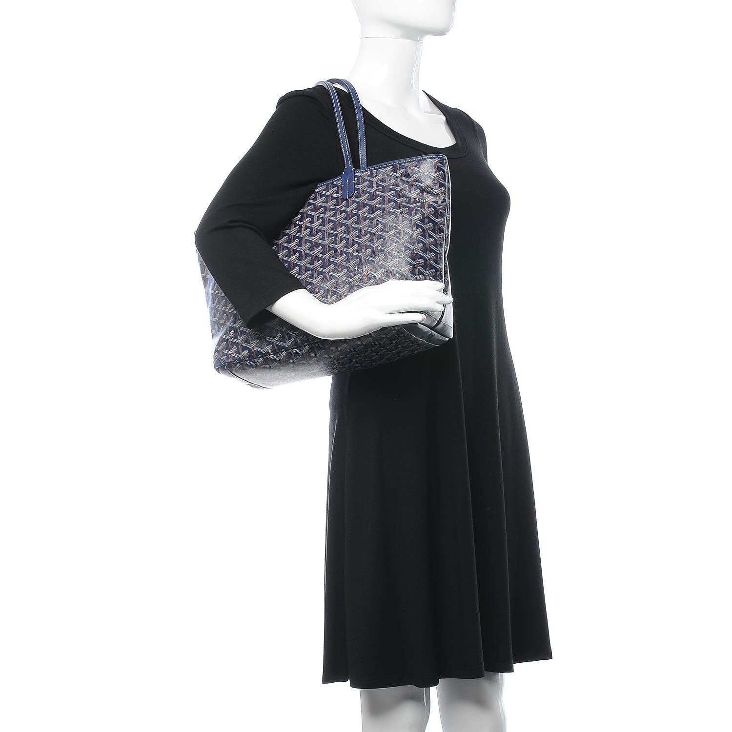 Goyard Goyardine Artois PM Navy 2 of 12
