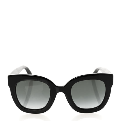 Gucci Acetate Crystal Star Round Frame Sunglasses GG0208S Black 2 of 8