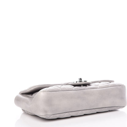 Chanel Rubber Quilted Lambskin Medium Coco Rain Flap Grey 4 of 14