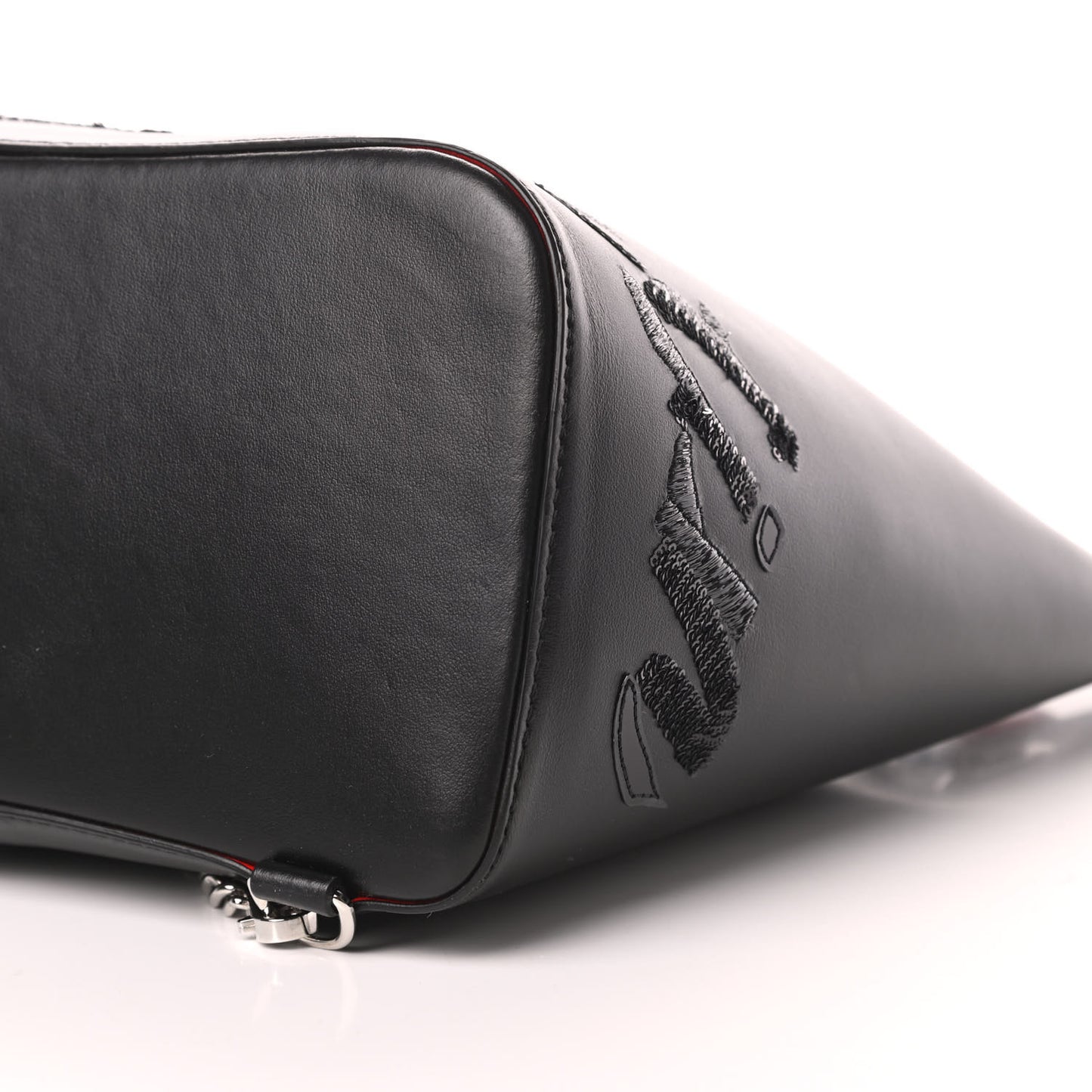 Calfskin Paris Marie Jane Logo Backpack Black