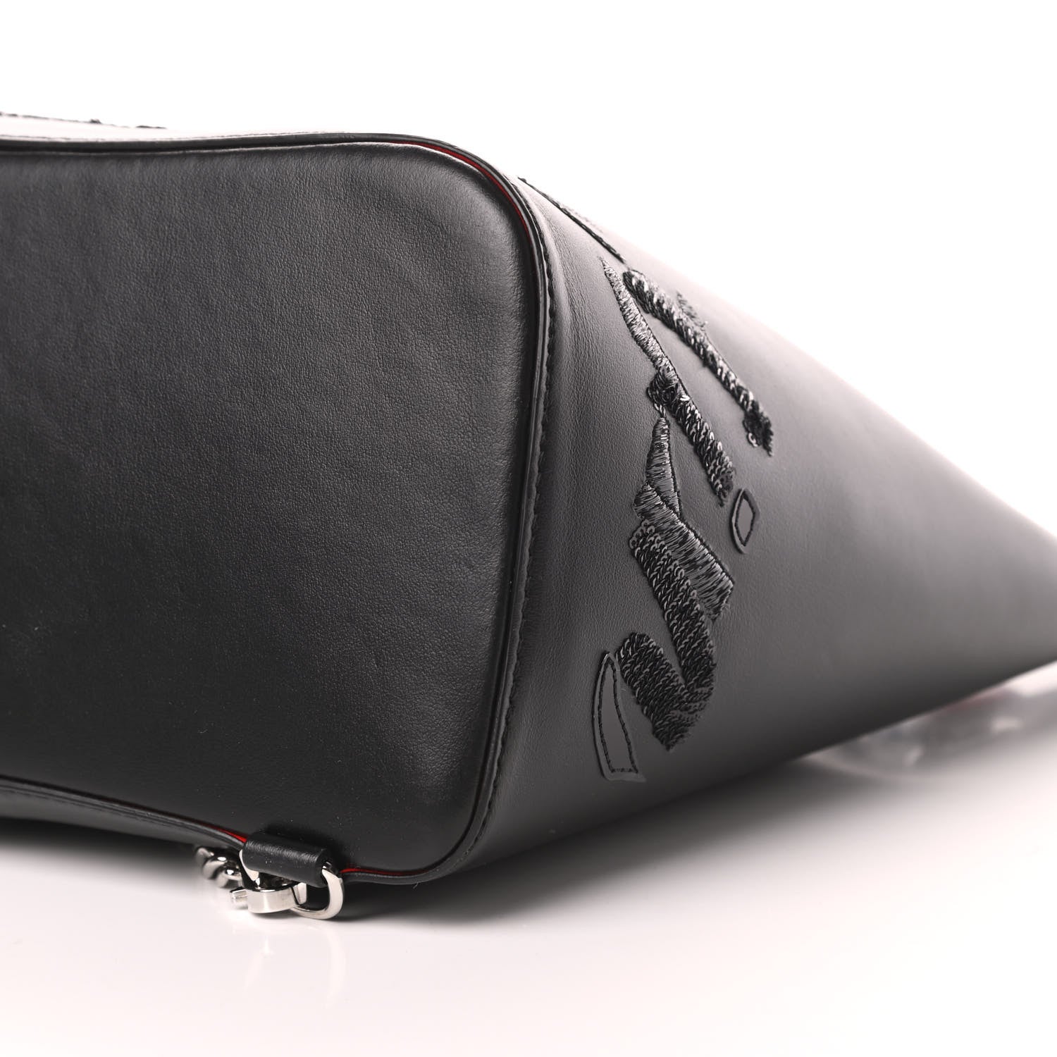 Christian Louboutin Calfskin Paris Marie Jane Logo Backpack Black 9 of 10