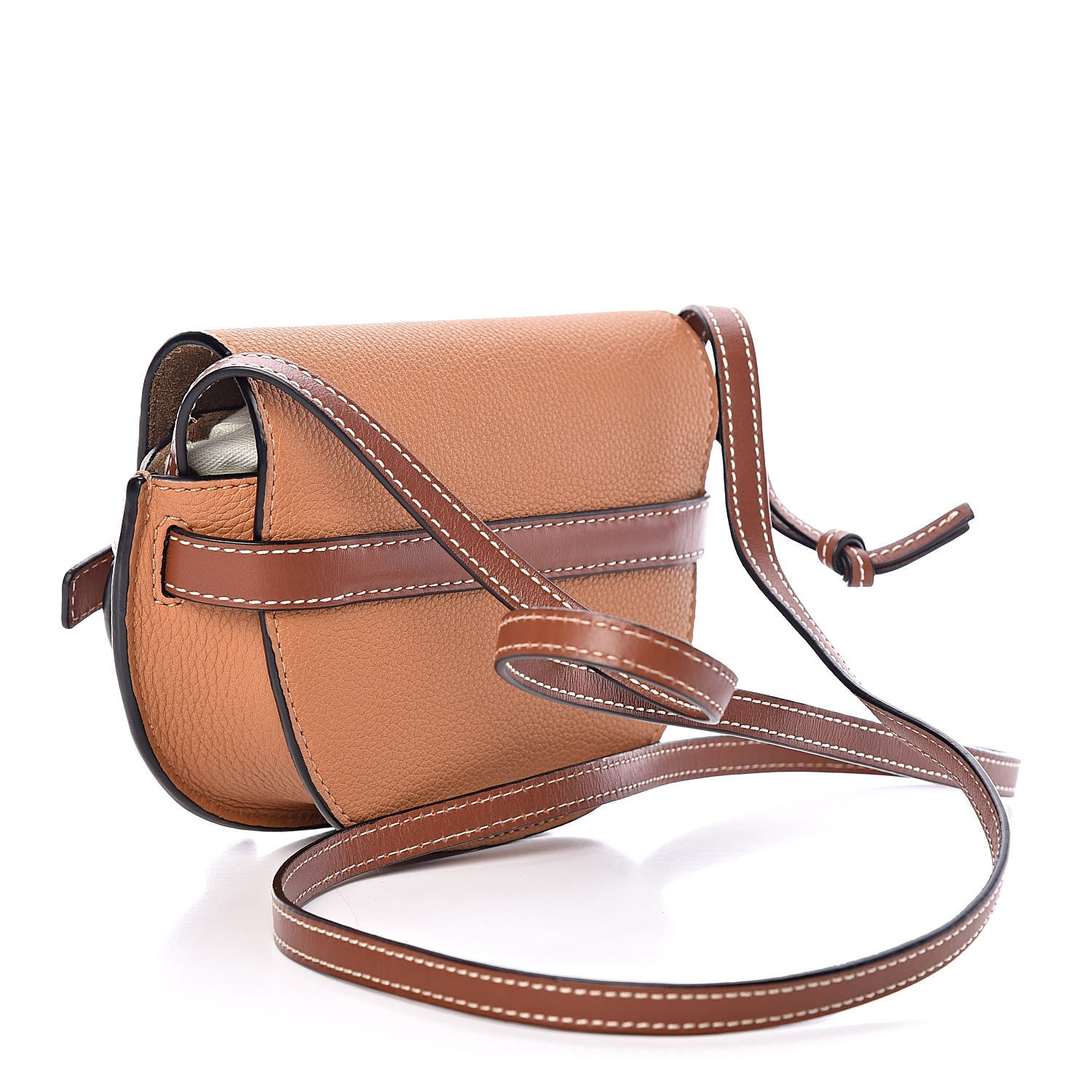Loewe Grained Calfskin Mini Gate Crossbody Bag Caramel Pecan 3 of 9