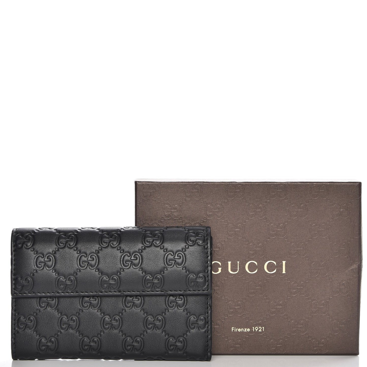 Guccissima Continental Flap Wallet Black