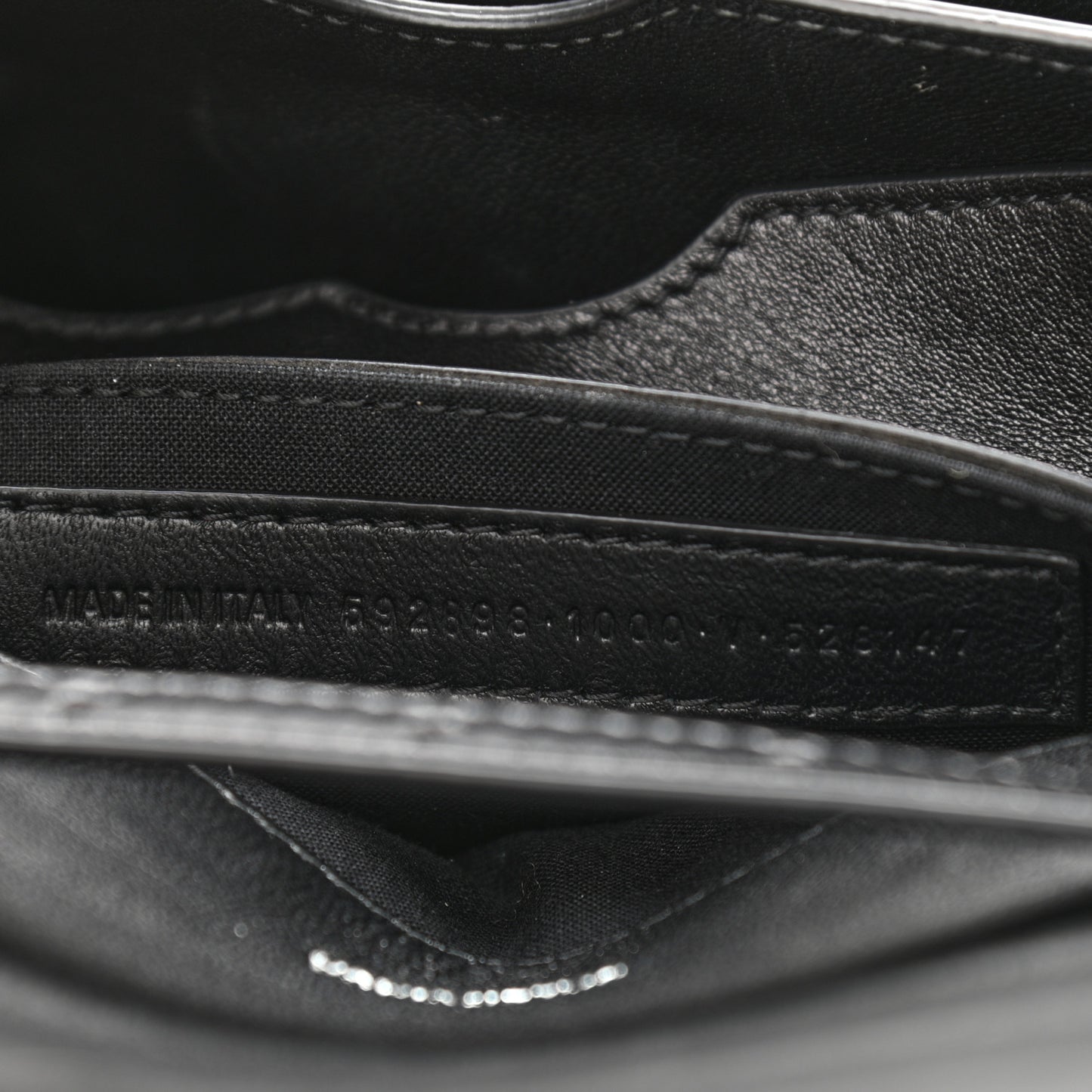 Shiny Box Calfskin Small B Bag Black