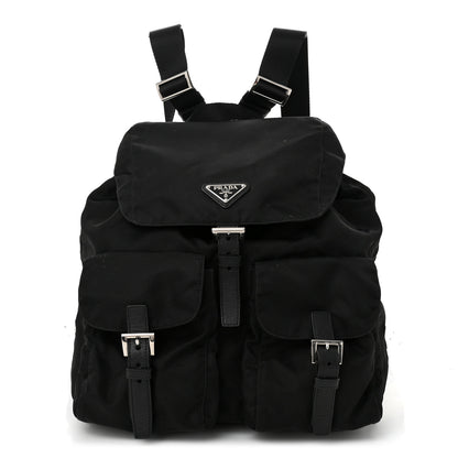 Prada Tessuto Nylon Saffiano Medium Backpack Black 1 of 10