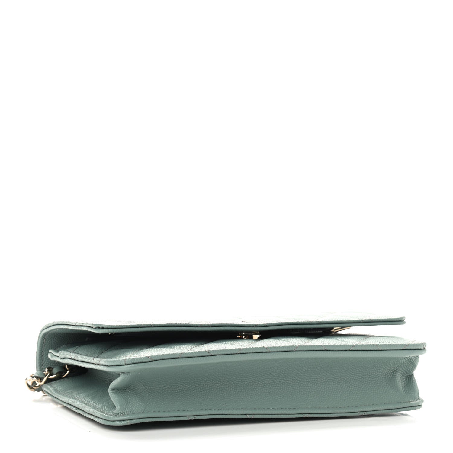 Chanel Caviar Quilted Wallet On Chain WOC Light Green 4 of 10