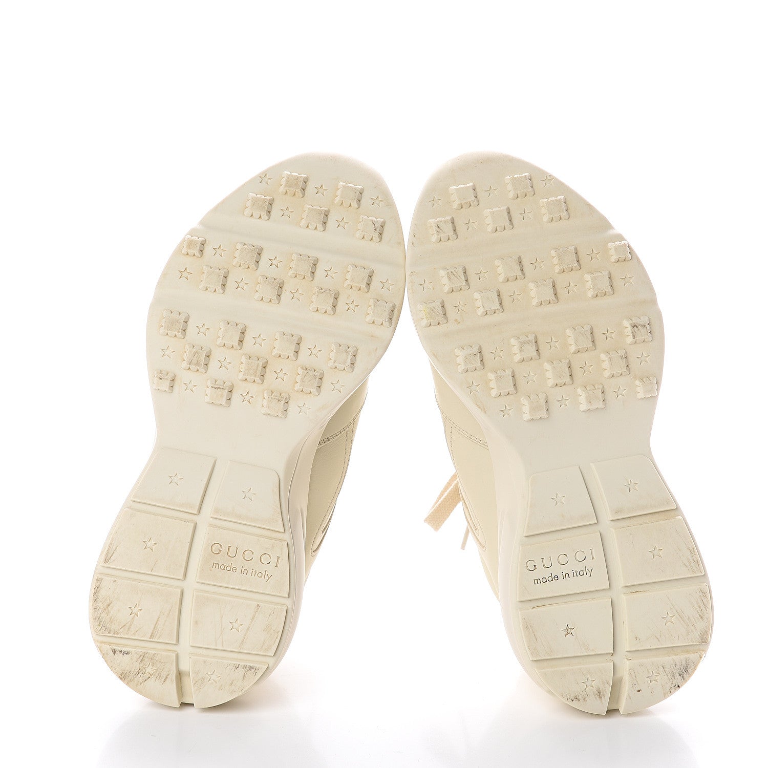Gucci Calfskin Logo Womens Rhyton Sneakers 36.5 Ivory 5 of 7