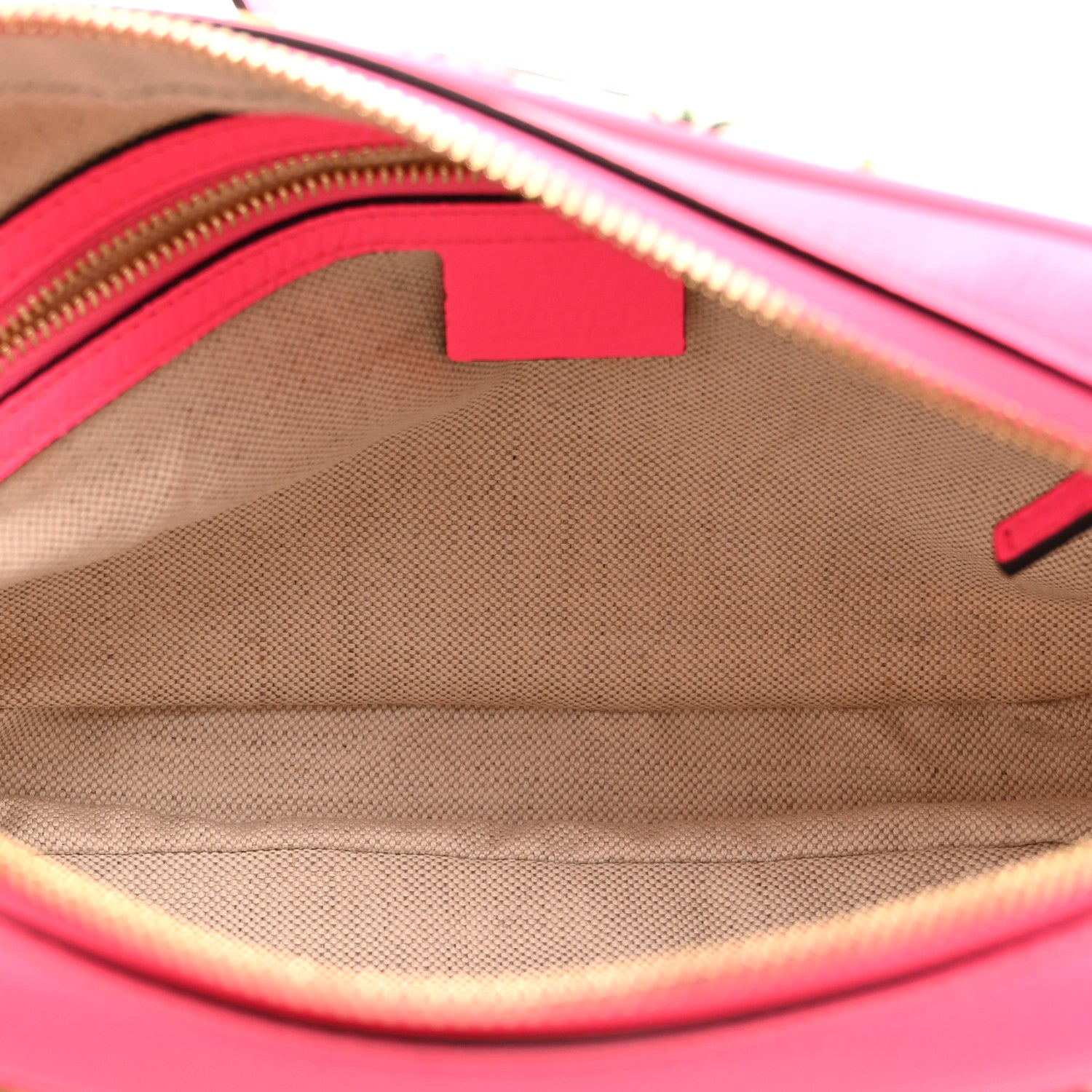 Gucci Canvas Flora Floral Shoulder Bag White Fuchsia Fluo 5 of 10