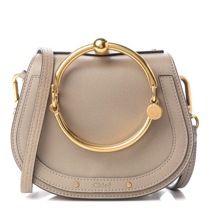 Chloe Calfskin Suede Small Nile Bracelet Bag Motty Grey 1 of 9