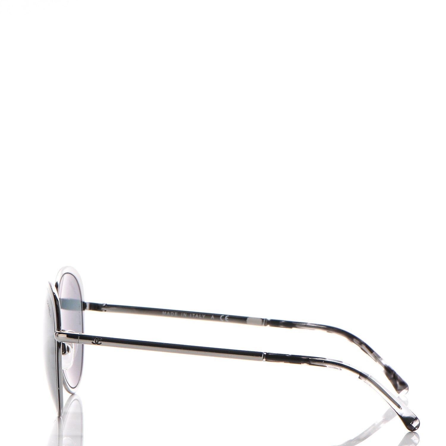 Chanel Round Spring Sunglasses 4206 Black Silver 2 of 7