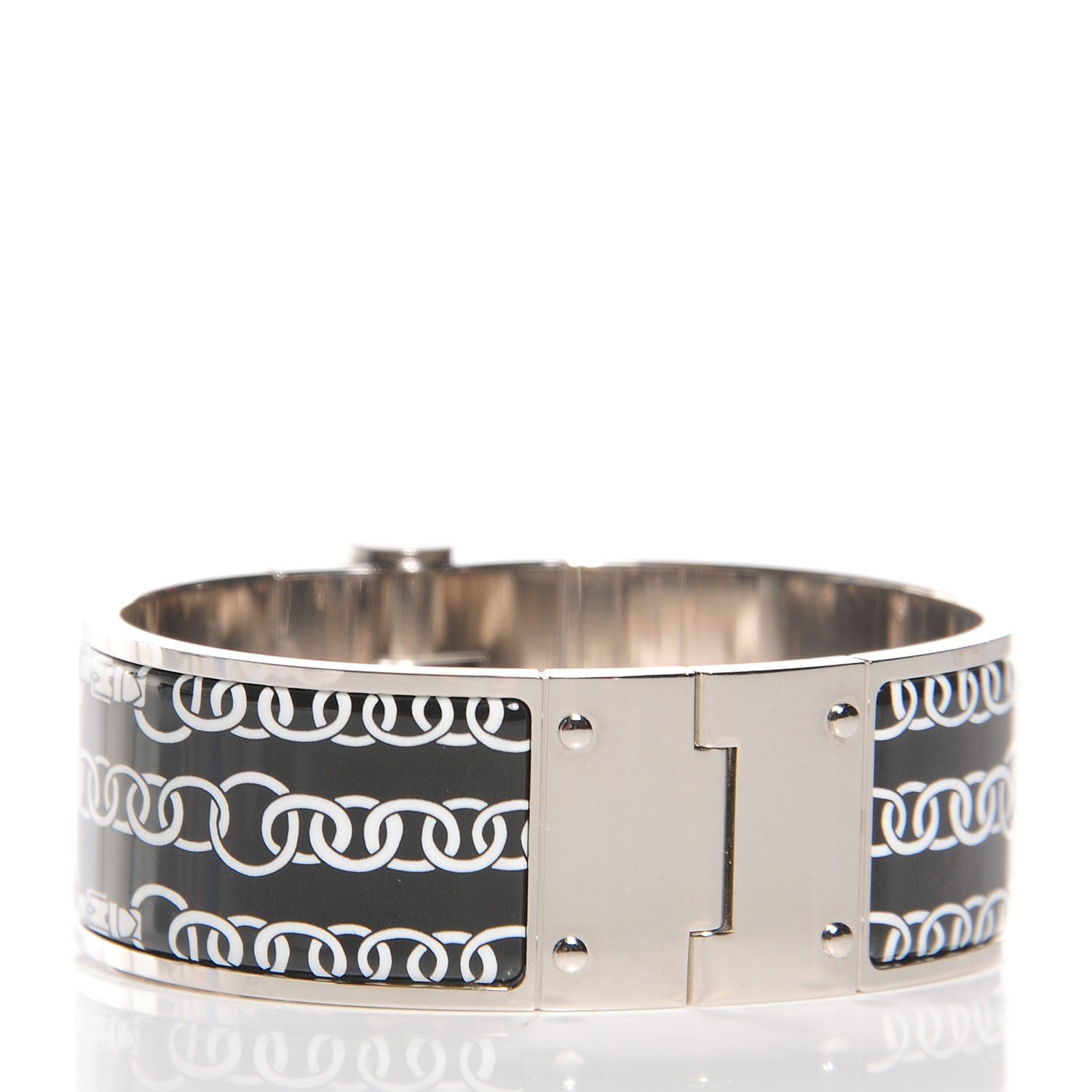 Hermes Enamel Balades Equestres Wide Hinged Bracelet Small 3 of 6