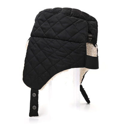 Chanel Nylon Quilted Coco Niege Hat M Black 3 of 5
