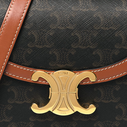 Celine Canvas Calfskin Triomphe Teen Besace Tan 8 of 10