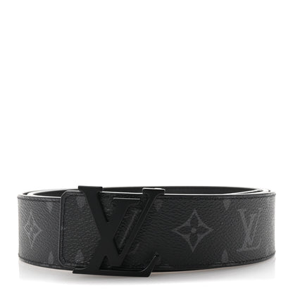 Louis Vuitton Monogram Eclipse Taigarama 40mm LV Initiales Reversible Belt 95 38 Black 1 of 6