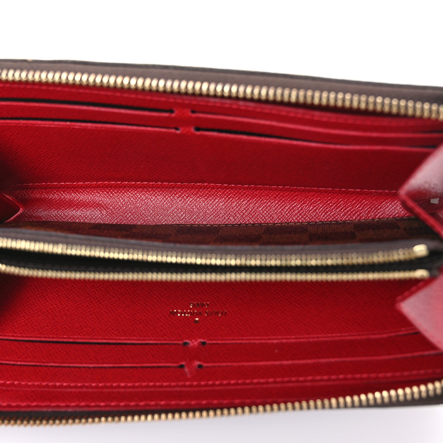 Louis Vuitton Damier Ebene Clemence Wallet Cherry 5 of 8