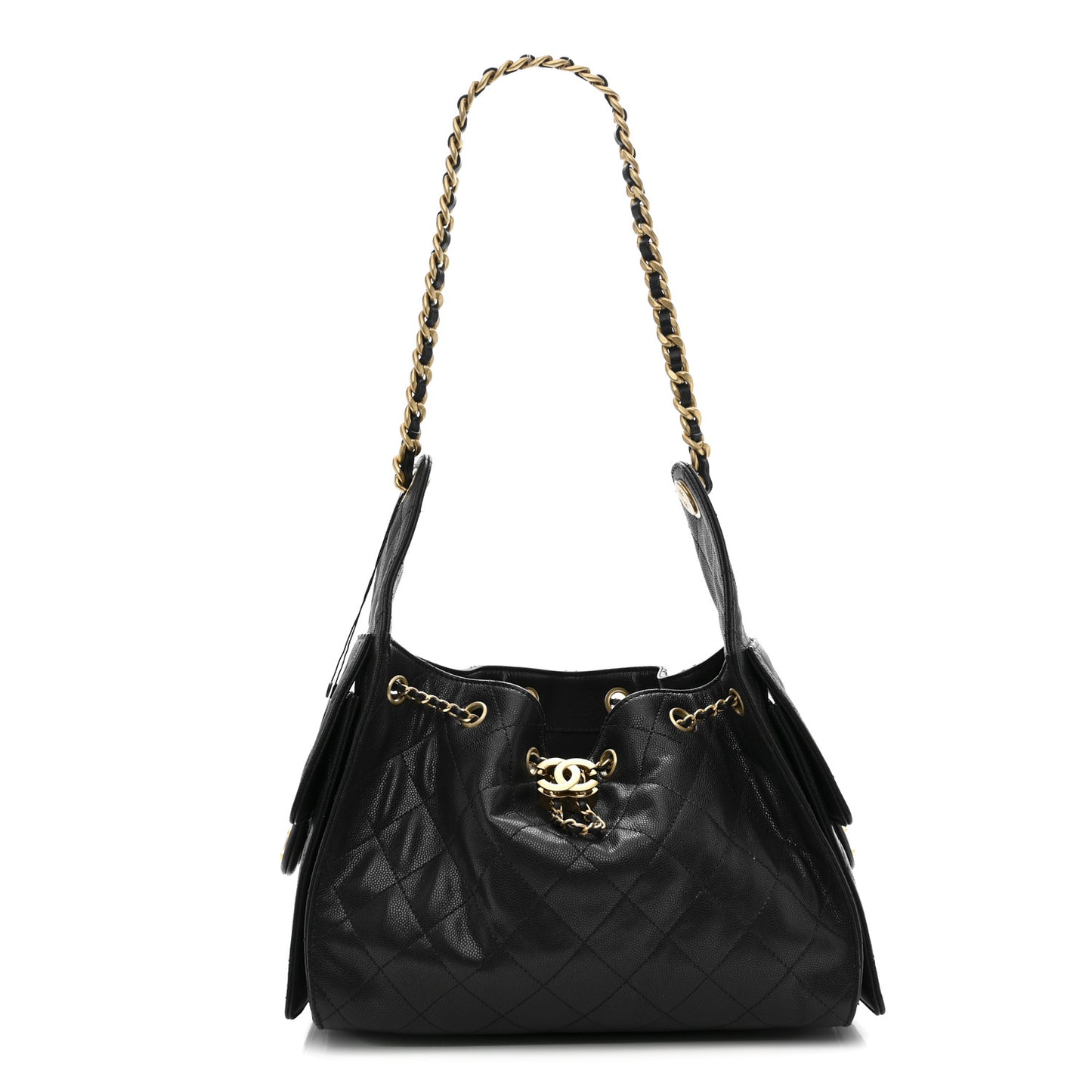Caviar Quilted Small Chanel 25 Handbag Black