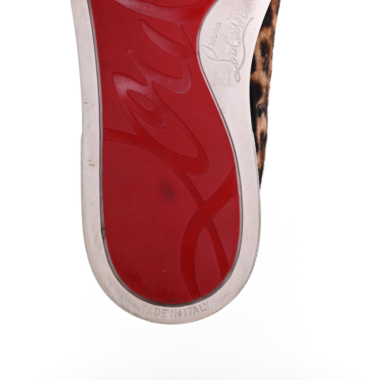 Christian Louboutin Pony Hair Spikes Orlato Flat Sneakers 38.5 Leopard 16 of 26