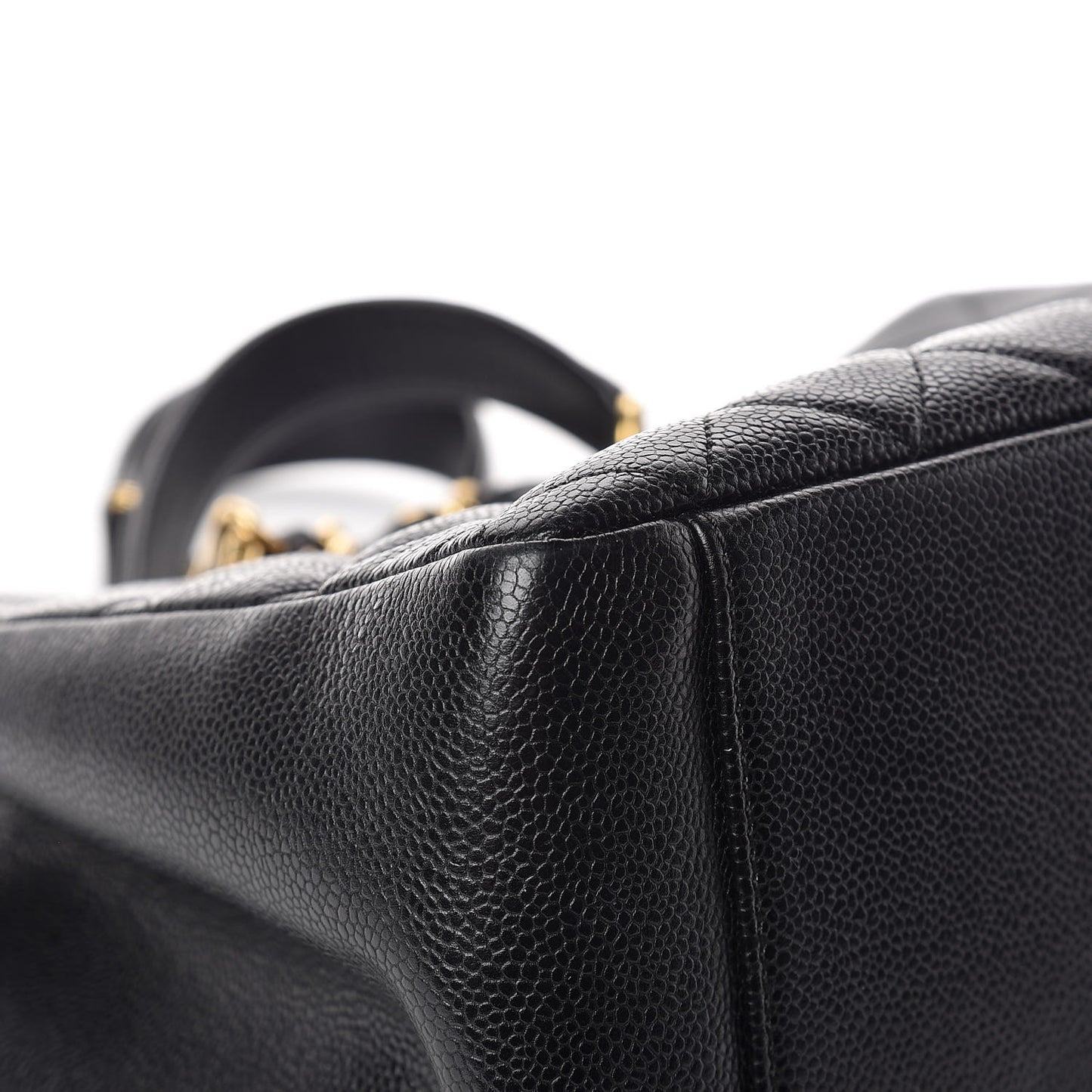 Caviar Quilted Grand Shopping Tote GST Black