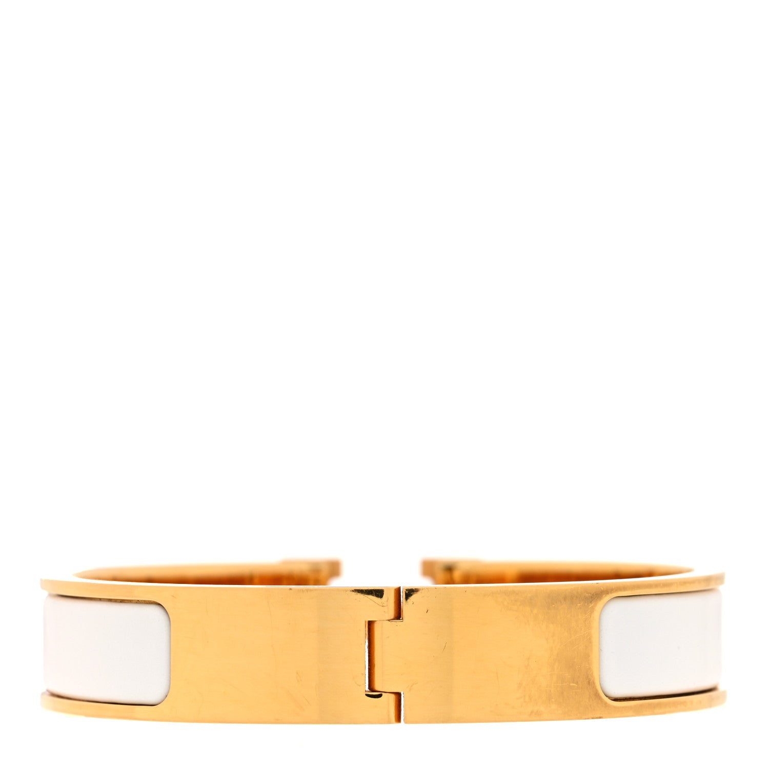 Hermes Enamel Narrow Clic Clac H Bracelet PM White 3 of 4