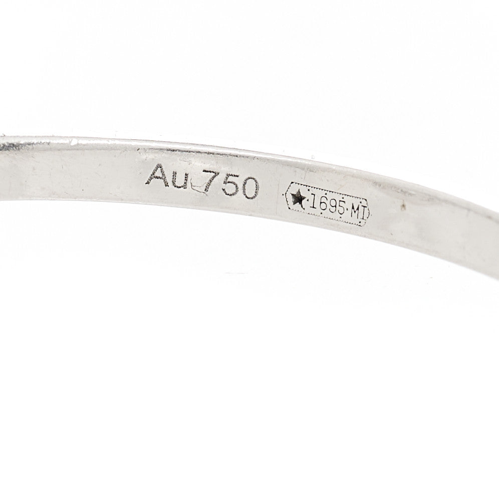 Gucci 18K White Gold Diamond Interlocking G Ring 53 6.5 4 of 5