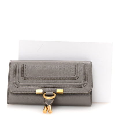 Chloe Calfskin Marcie Long Wallet Cashmere Grey 7 of 7