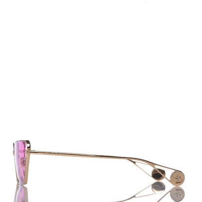 Gucci Rectangular Sunglasses GG0538S Gold Pink 3 of 7