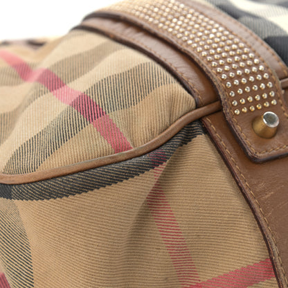 Burberry House Check Studded Knight Satchel Brown 12 of 21