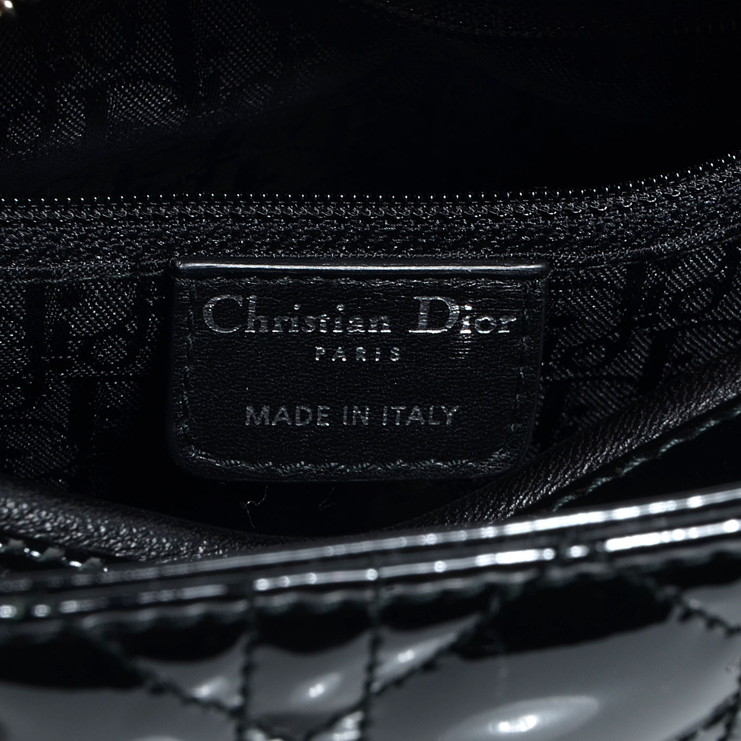 Christian Dior Patent Cannage Medium Lady Dior Black 5 of 9
