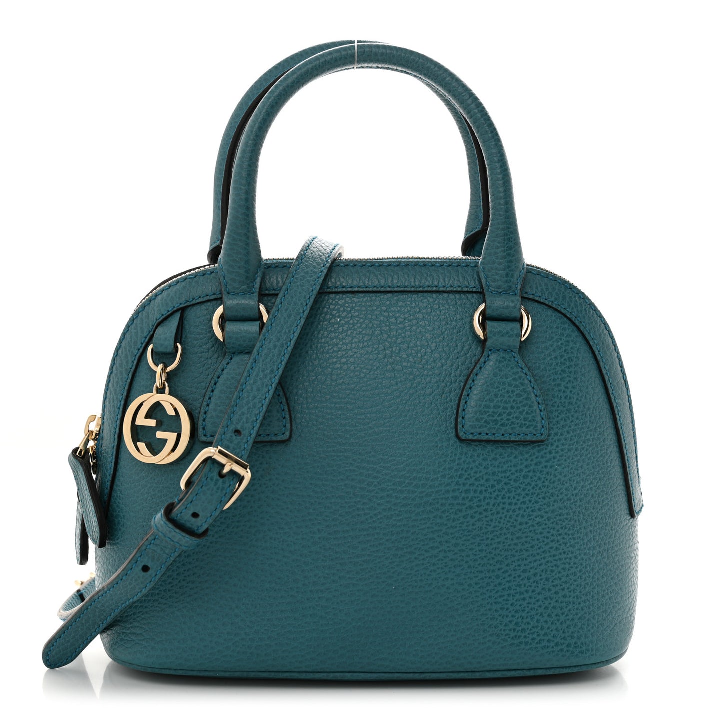 Dollar Calfskin Small GG Charm Dome Bag Cobalt