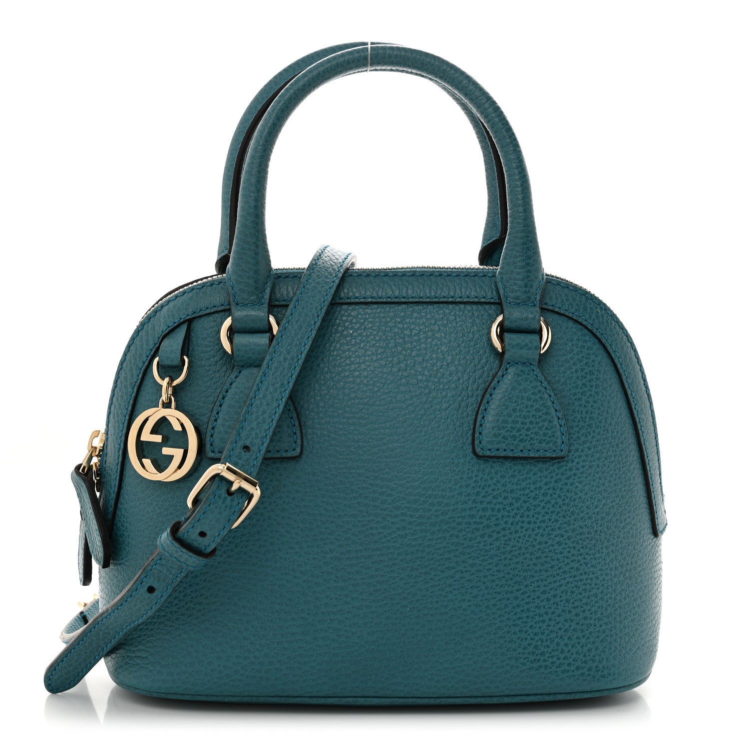 Gucci Dollar Calfskin Small GG Charm Dome Bag Cobalt 1 of 11