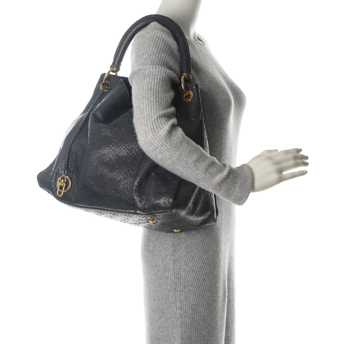 Python Embossed Monogram Artsy MM Marine