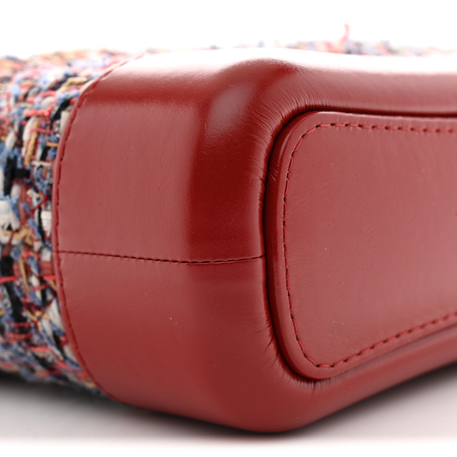 Chanel Tweed Calfskin Small Gabrielle Hobo Red 9 of 10