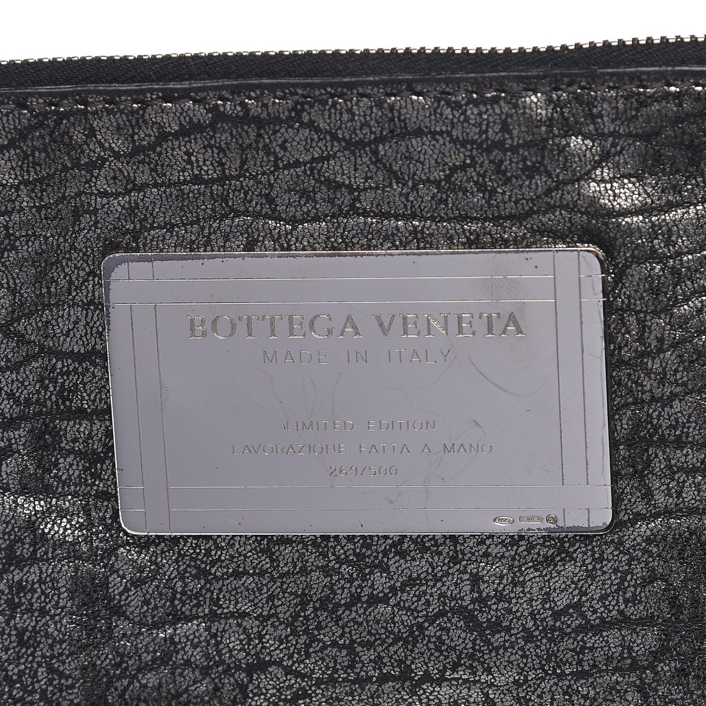 Metallic Nappa Intrecciato Medium Moon Cabat