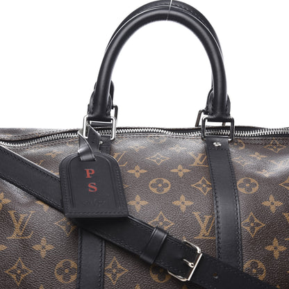 Louis Vuitton Monogram Macassar Keepall Bandouliere 45 9 of 10