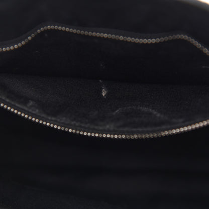 Saint Laurent Smooth Calfskin Matelasse Chevron Monogram Shopping Bag Black 9 of 13
